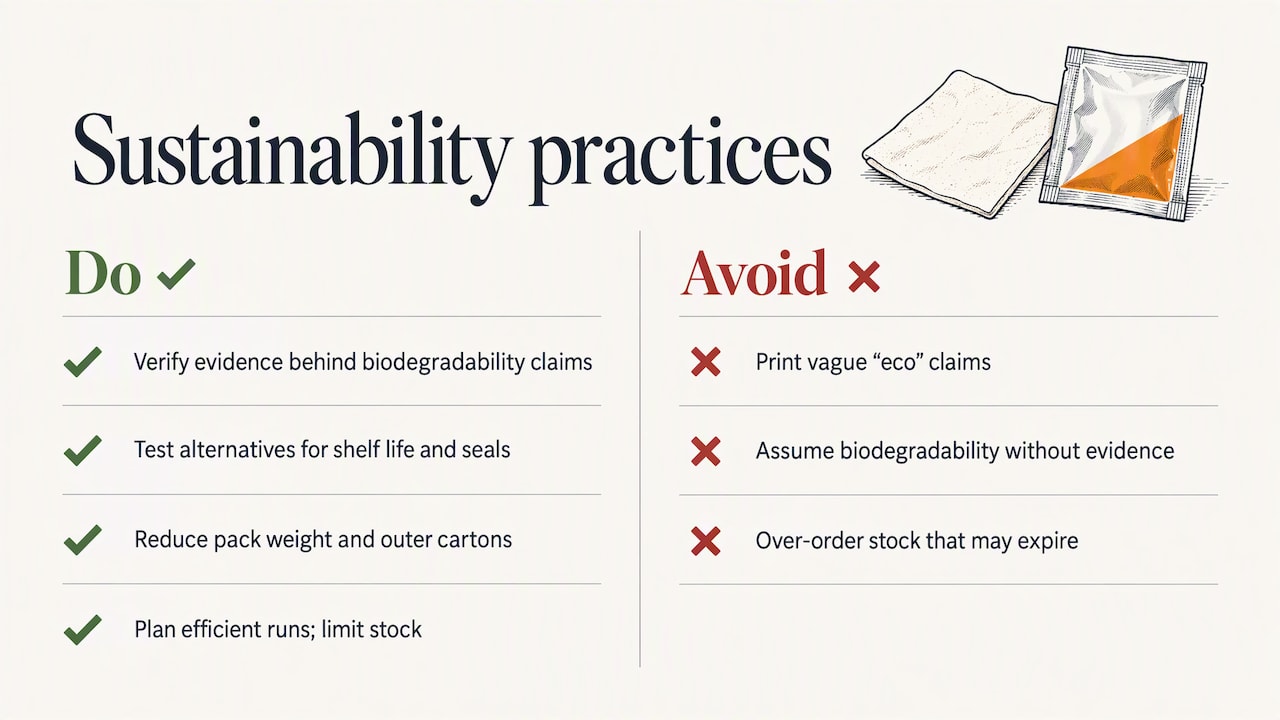 How can sheet mask manufacturing become more sustainable? — overview diagram