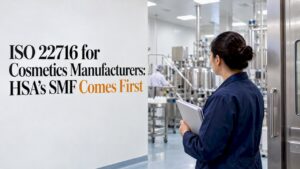 Read more about the article ISO 22716 for Cosmetics Manufacturers: HSA’s SMF Comes First