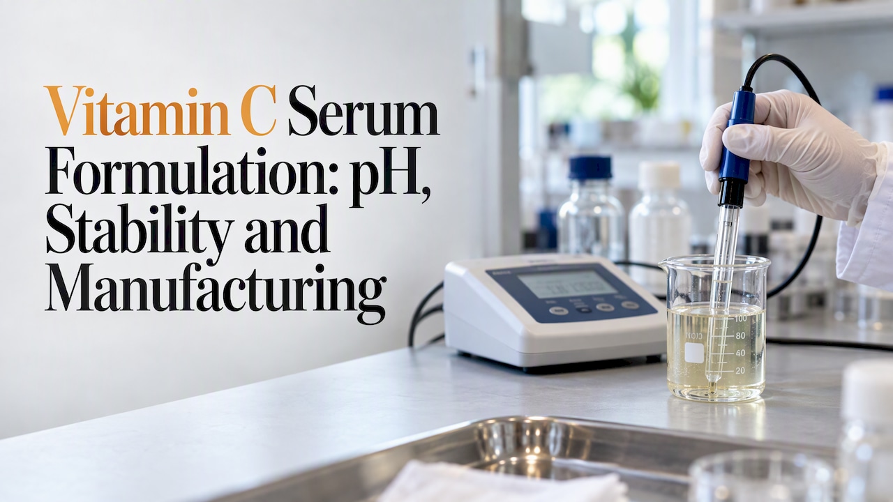 You are currently viewing Vitamin C Serum Formulation: pH, Stability and Manufacturing